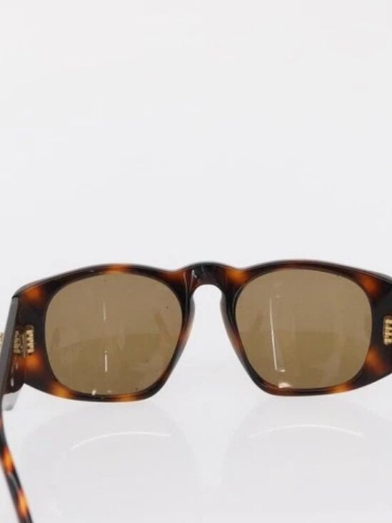 CHANEL Sunglasses plastic Brown CC Auth bs32160